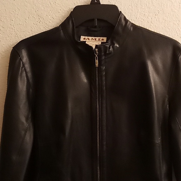 VANTAGE A.M.I. Leather Boho Matrix Goth Minimalist Biker Sz M Black Color HCS - Picture 8 of 12